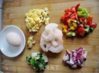 香橙虾仁炒饭的做法步骤：2