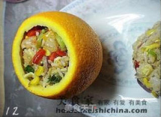 香橙虾仁炒饭的做法步骤：2