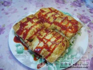 豆腐米饭三明治的做法步骤：4