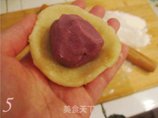 紫薯酥&绿茶酥的做法步骤：2