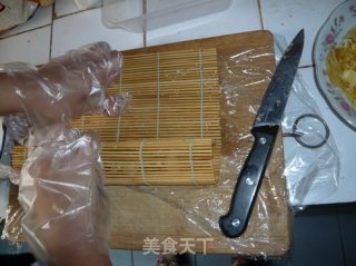 自制竹帘海苔饭卷的做法步骤：2
