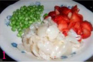 草莓荔枝鸡丁的做法步骤：2
