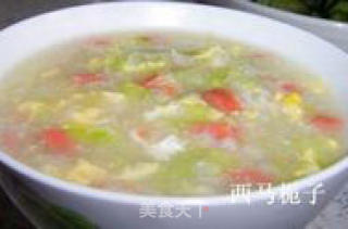 火腿鸡蛋蔬菜粥的做法步骤：2