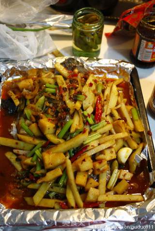 香辣豆豉烤鱼的做法步骤：4