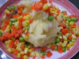 芝士烤彩色土豆泥的做法步骤：2