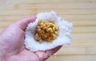 卡通肉松饭团的做法步骤：2