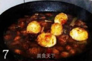五花肉炖虎皮蛋的做法步骤：3