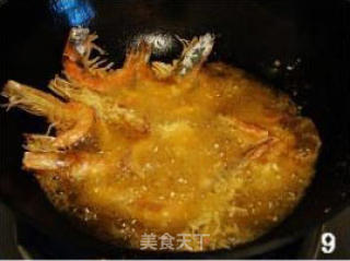麦片炒大虾的做法步骤：3