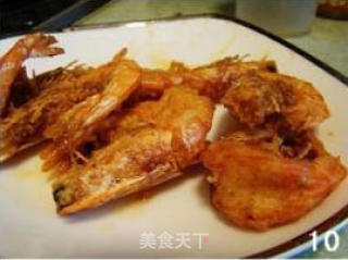 麦片炒大虾的做法步骤：3