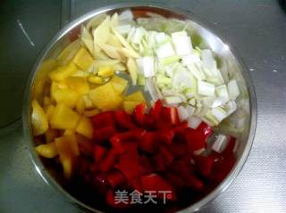 瑶柱鲍鱼汁烧双孢菇口蘑山药的做法步骤：2