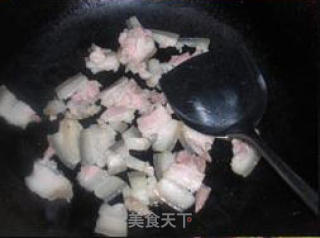 酸菜梗小炒肉的做法步骤：2