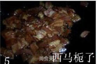 培根炒蚕豆的做法步骤：4