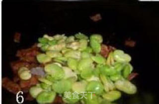 培根炒蚕豆的做法步骤：4
