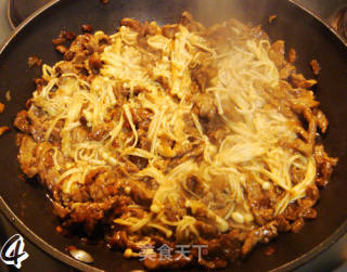 酱爆牛肉金针菇的做法步骤：2