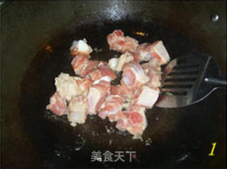 紫苏南瓜焖排骨的做法步骤：2