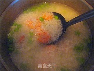 青豆虾仁粥的做法步骤：2