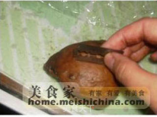 心形巧克力面包的做法步骤：4