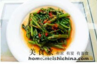 蒜椒泥空心菜的做法步骤：3
