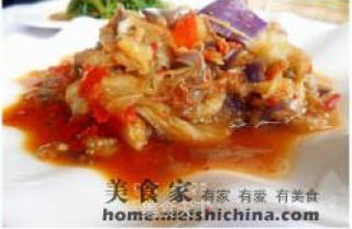 蒜椒泥茄子的做法步骤：2