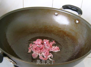 扁豆丝炒肉的做法步骤：2