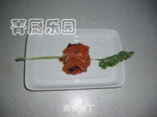 韩国泡菜秘制五花肉卷的做法步骤：7
