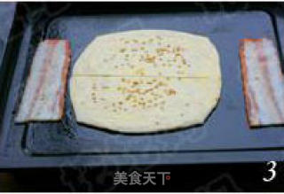 培根蛋法风烧饼的做法步骤：2