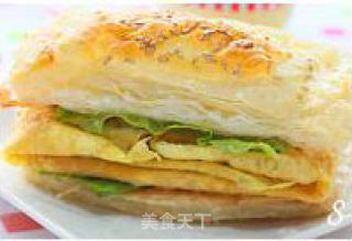 培根蛋法风烧饼的做法步骤：2
