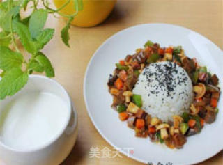 牛肉鲜蔬烩饭的做法步骤：5