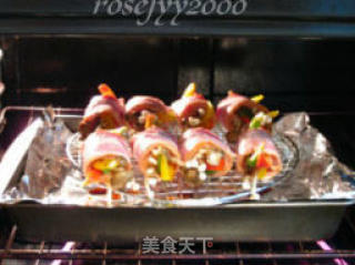 烤咸肉卷的做法步骤：6