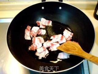 蚝油肉片炒蒜苗的做法步骤：3