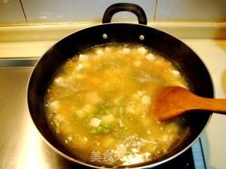 瑶柱豆腐羹的做法步骤：4