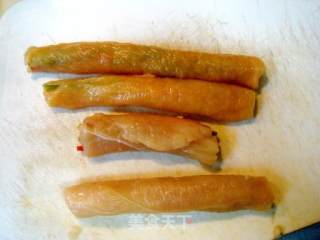 炸烹鸡卷的做法步骤：3