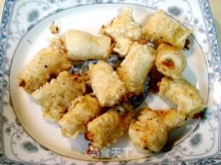 炸烹鸡卷的做法步骤：3