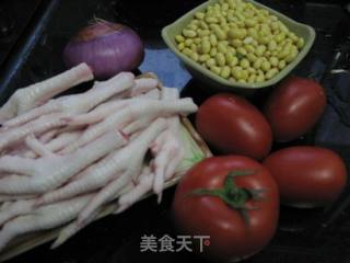 番茄黄豆炖凤爪的做法步骤：4