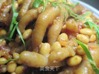 番茄黄豆炖凤爪的做法步骤：4