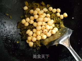 肉末雪菜莲子的做法步骤：2