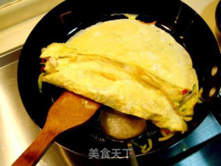 鸡肉蔬菜千层蛋卷的做法步骤：4