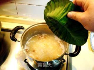 荷叶桂圆莲子桂花粥的做法步骤：4
