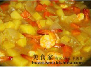 虾仁咖哩饭的做法步骤：7