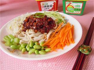 杏鲍菇炸酱荞麦面的做法步骤：6