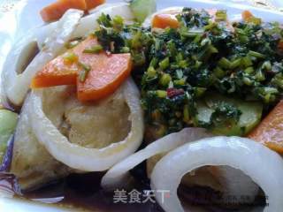 五色香煎茄片的做法步骤：2