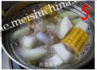 冬瓜大骨玉米煲的做法步骤：3