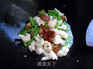 酱香菜花豆角的做法步骤：2