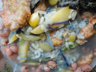 鸡茸什锦煲的做法步骤：2