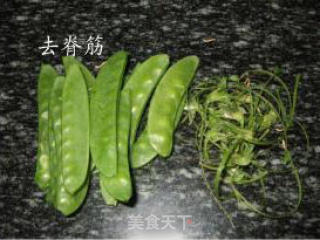 蒜香荷兰豆的做法步骤：2