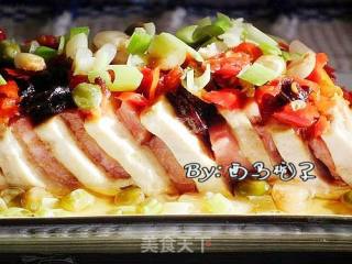 剁椒火腿豆腐的做法步骤：7