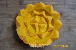 南瓜年糕八宝莲的做法步骤：7