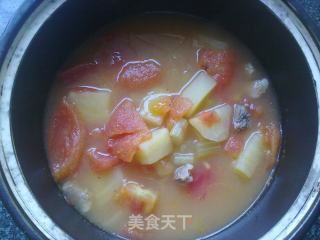 土豆番茄芝士汤的做法步骤：2