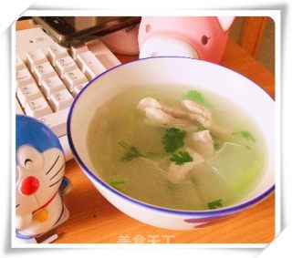 肉片翡翠汤的做法步骤：2