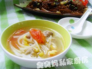 银牙丸子汤的做法步骤：3